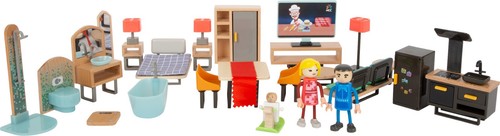 Miniature wooden doll - wooden, doll's