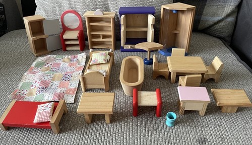Wooden dolls house - wooden,