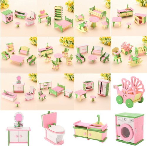 Sets wooden furniture dolls - wooden,