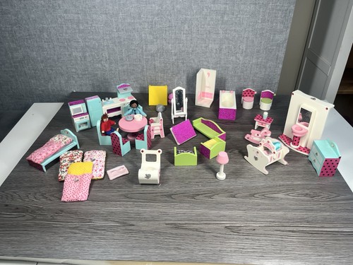 Wooden dolls house furniture - house,