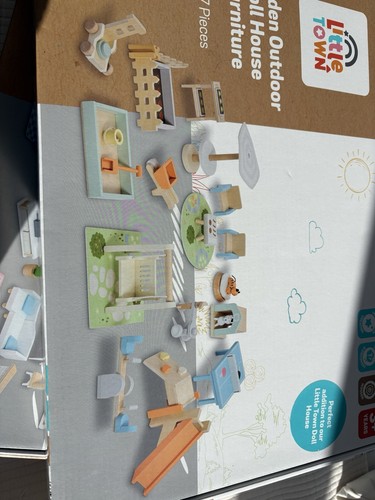 Aldi wooden outdoor doll - wooden,