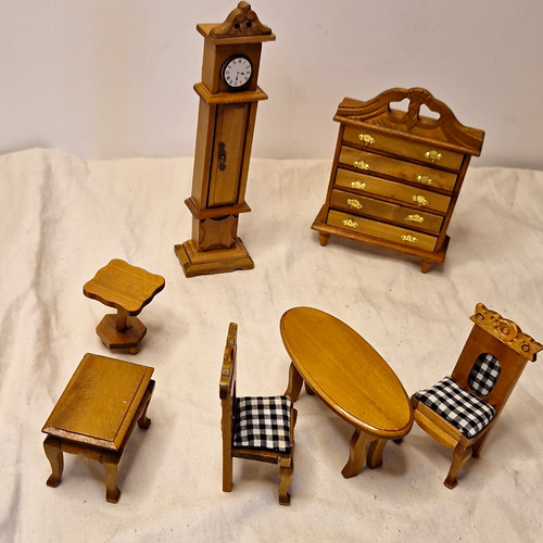 Wooden dollhouse furniture - wooden,