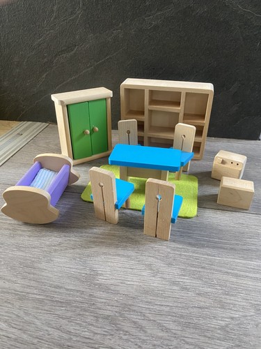 Dolls house wooden furniture - house,