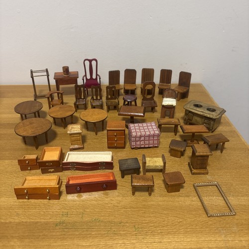 Vintage wooden dolls house - wooden,