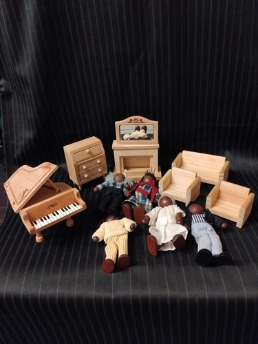 Wooden dolls house furniture - wooden,