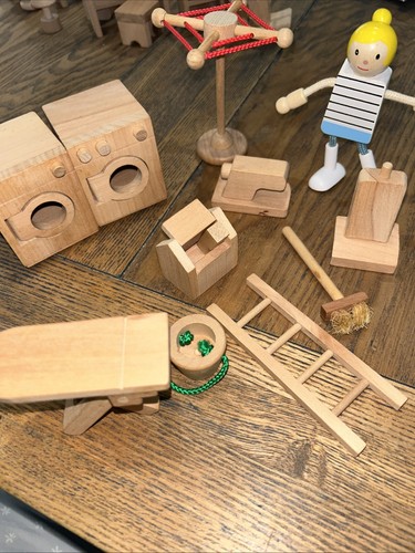 Wooden dolls house - wooden,
