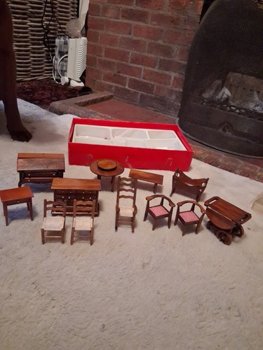 Dolls house wooden furniture - dolls,