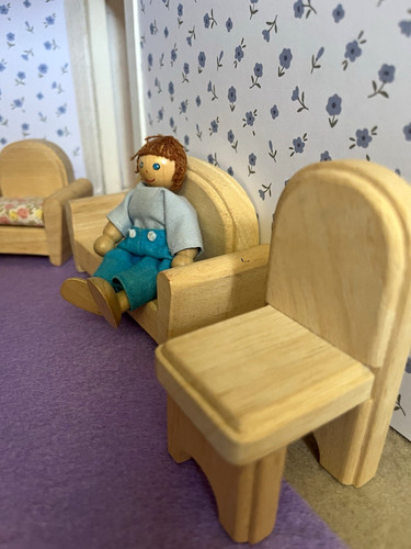 Dolls house wooden living - dolls,