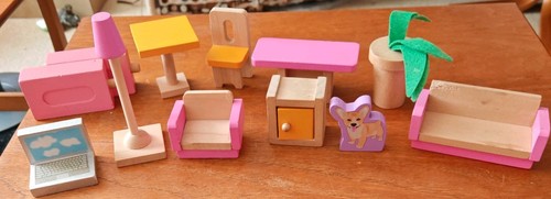 Wooden doll house furniture - doll's,