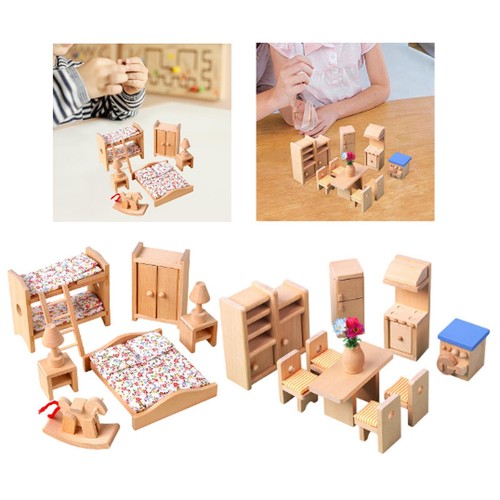 Wooden dollhouse miniature - dollhouse,