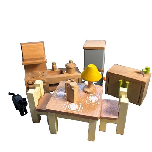 Wooden dolls house furniture - house,
