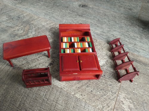 Wooden doll house - doll, living