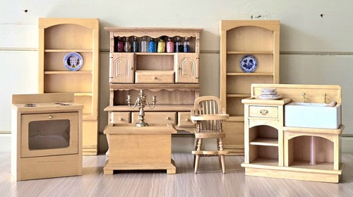 Large wooden dolls house - wooden,