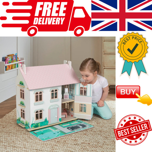 Sofie wooden doll house - wooden, with