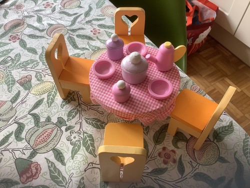 Wooden doll house furniture - wooden,