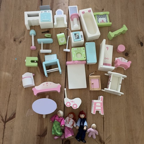Wooden dolls house furniture - wooden,