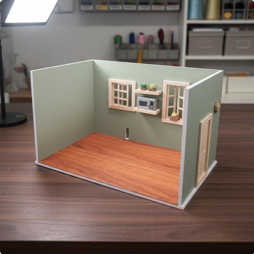 Creative wooden dollhouse - creative,