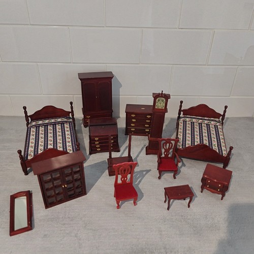 Wooden dolls house furniture - house,